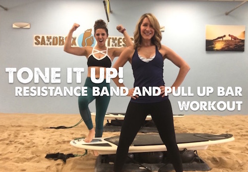 resistance band and pull up bar workout